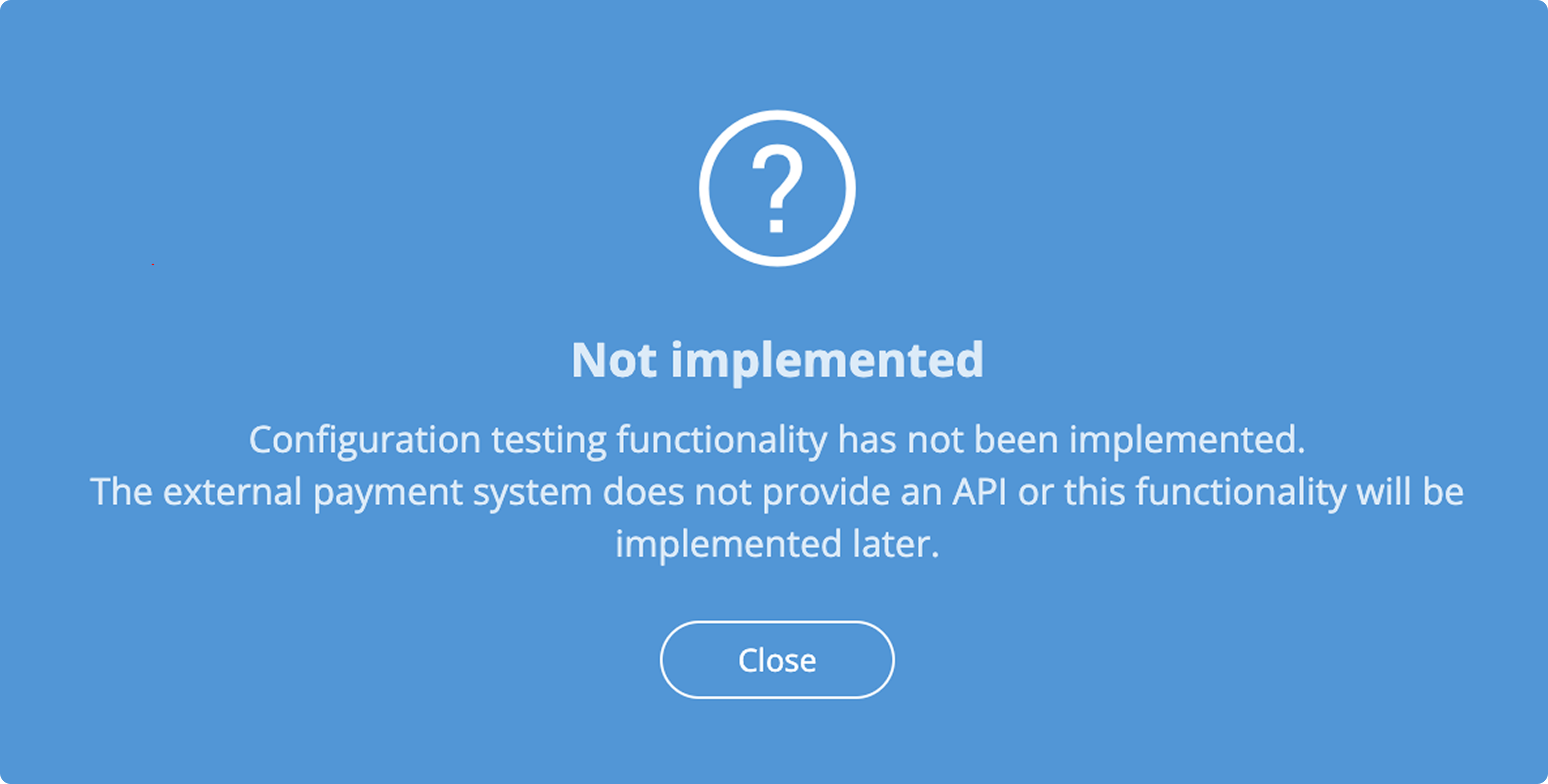 Not implemented